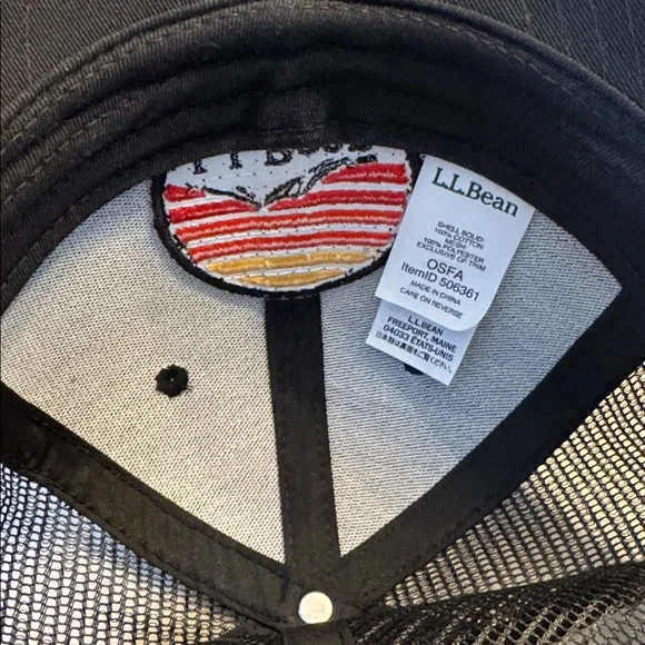 L.L. Bean Black Trucker Hat with Mountain Sunset Patch - Picture 3 of 4